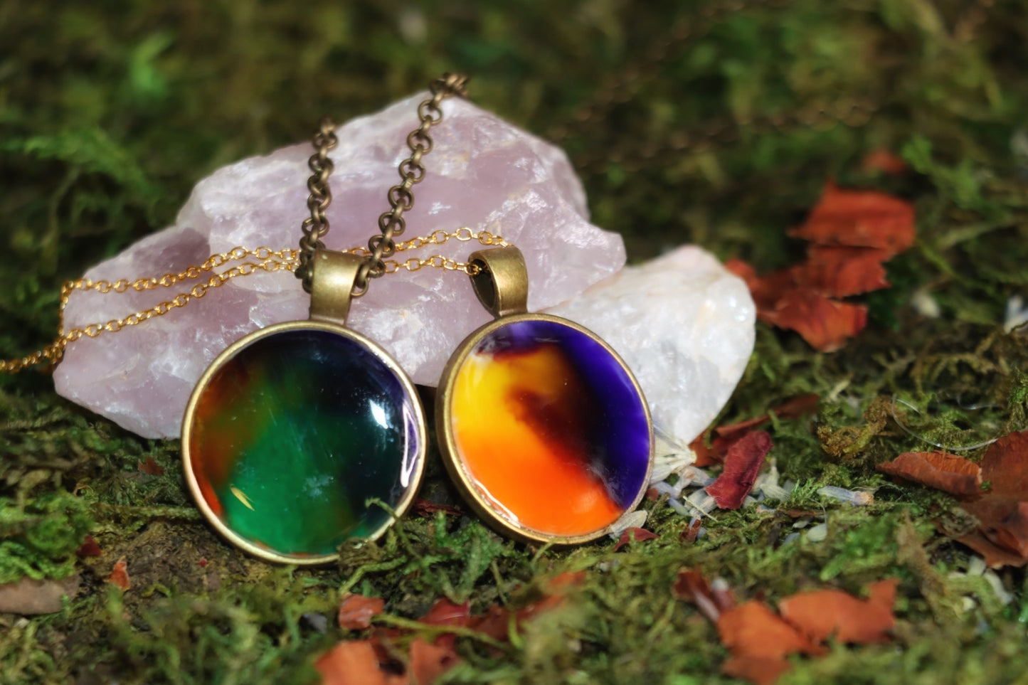 Northern Lights Amulet - being guided on your journey to desired lifetime, luck, hearing your intuition