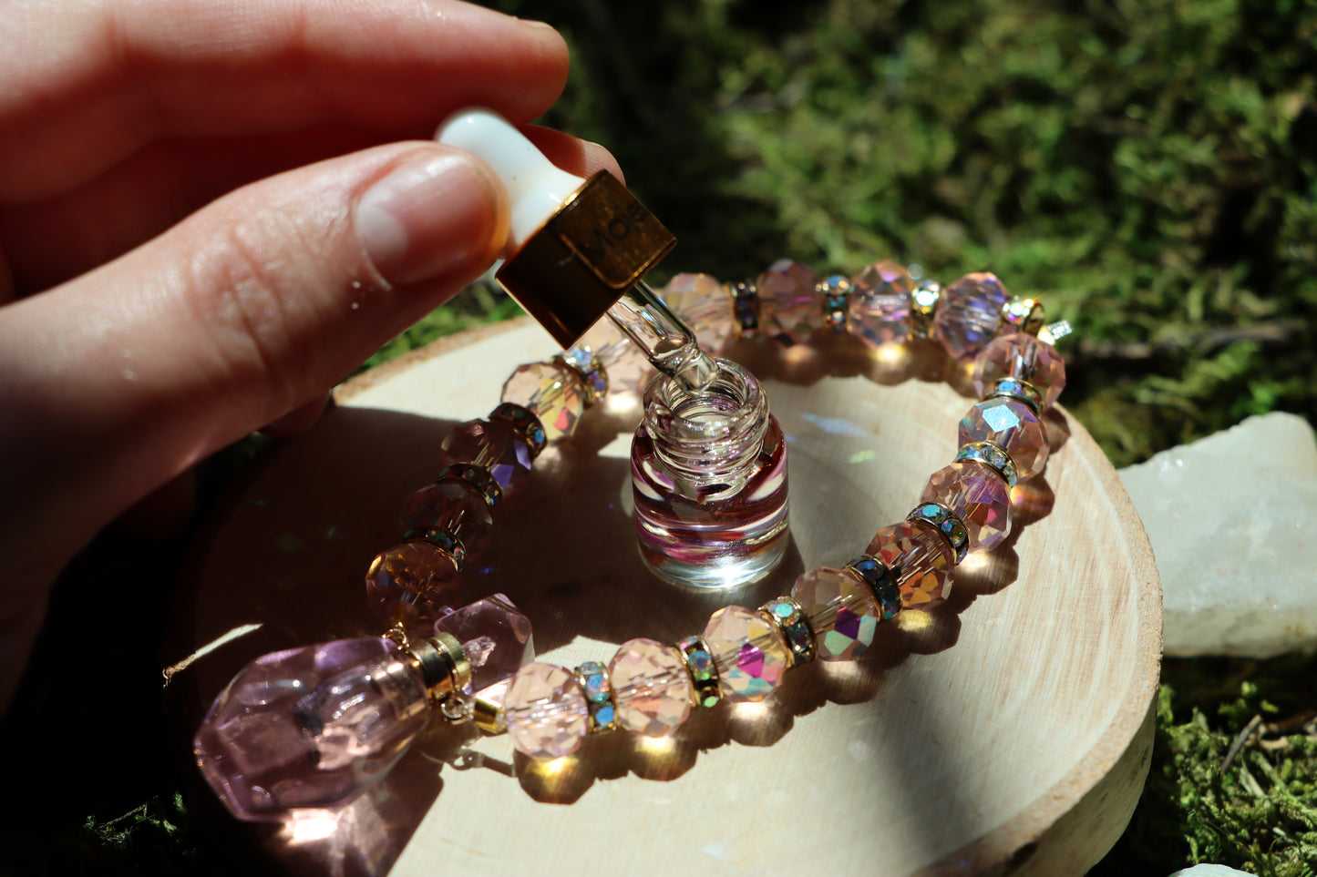 Elixir Bottle Bracelet™️ Pink Crystal