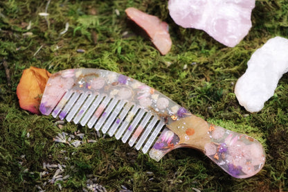 Petal Whisper Ritual Hair Comb - spiritual awakening, fueling your purpose + FREE hair magick guide e-book