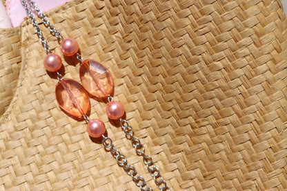 Pink Acorn Chain Belt