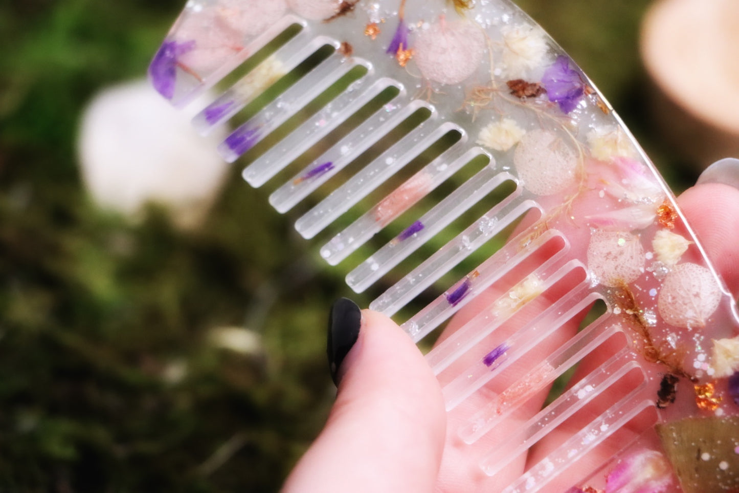 Petal Whisper Ritual Hair Comb - spiritual awakening, fueling your purpose + FREE hair magick guide e-book