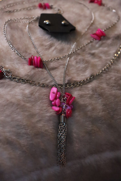 Raspberry Candy Chain Belt