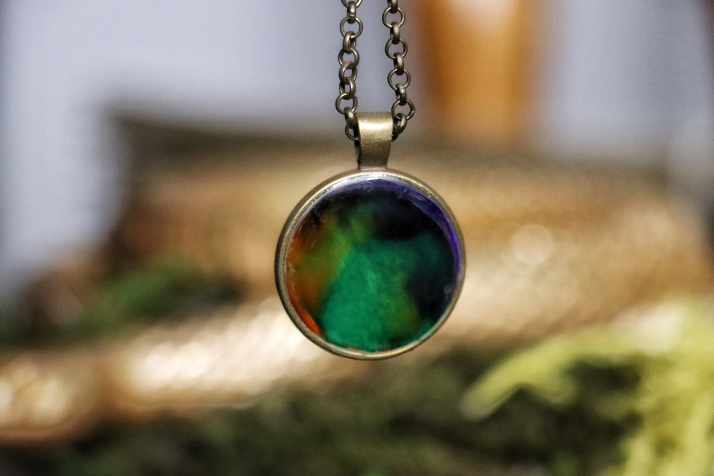 Northern Lights Limited Edition Amulet - being guided on your journey to desired lifetime, luck, hearing your intuition